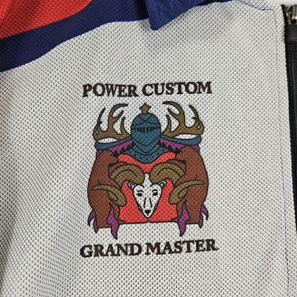 Power Custom Grand Cycling Jersey Mens XL Blue Techwear USA Gun Shop 1/4 Zip - Picture 3 of 7